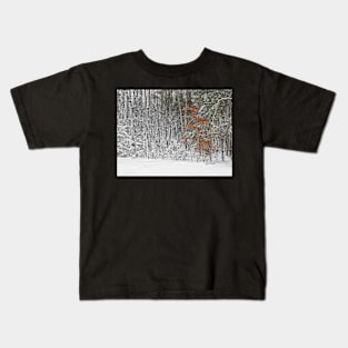 The Beech Tree in Snow Kids T-Shirt